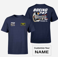 Thumbnail for Boeing 747 & PW4000-94 Engine Designed Double-Side T-Shirts
