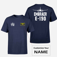 Thumbnail for Embraer E-190 & Plane Designed Double-Side T-Shirts - view 11