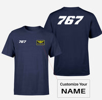 Thumbnail for 767 Flat Text Designed Double-Side T-Shirts