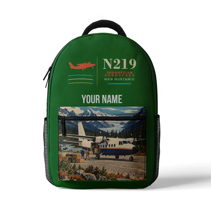 N219 Nurtanio - 3D Backpack - Green + Name