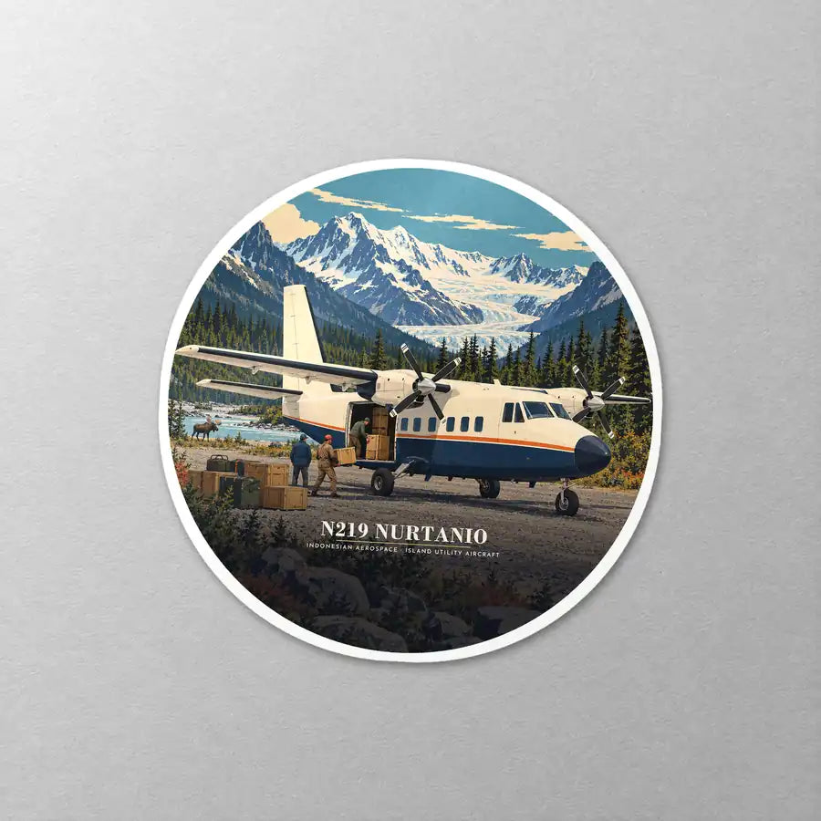 N219 Nurtanio - 3D - Circle Sticker - Close-up