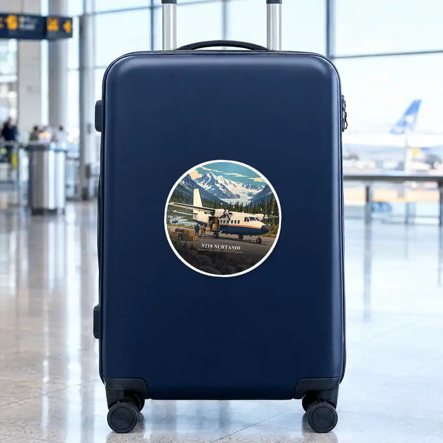 N219 Nurtanio - 3D - Circle Sticker - Suitcase