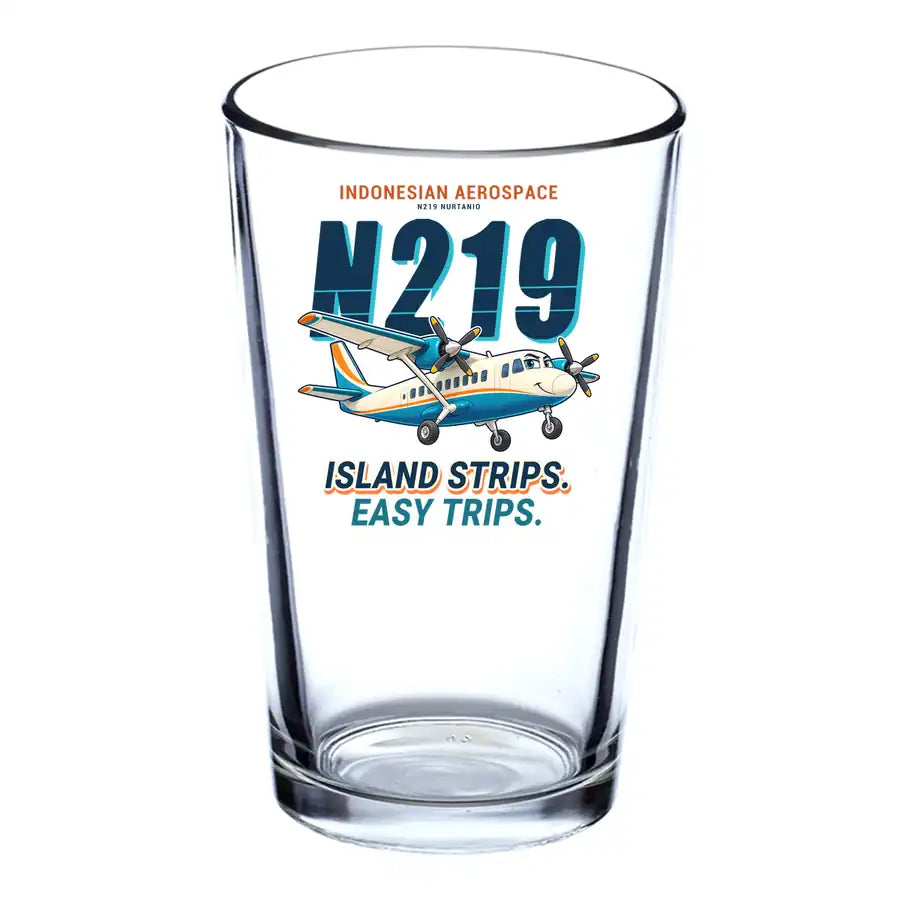N219 Nurtanio - Cartoon - Beer & Water Glass