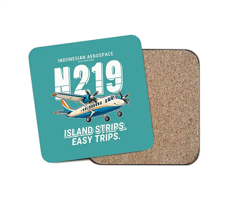 N219 Nurtanio - Cartoon - Coaster - Turquoise