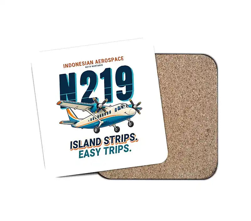 N219 Nurtanio - Cartoon - Coaster - White