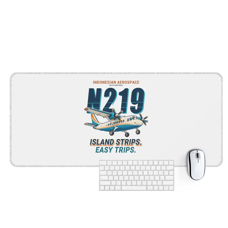 N219 Nurtanio - Cartoon - Desk Mat - White