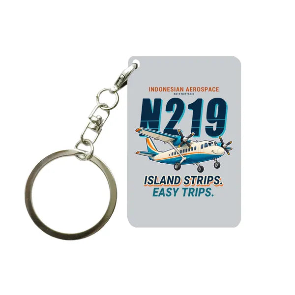 N219 Nurtanio - Cartoon - Key Chain - Light Gray