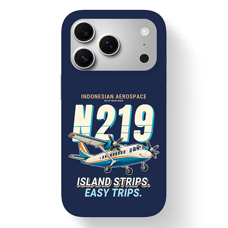 N219 Nurtanio - Cartoon - MagSafe iPhone 17 Pro - Navy Blue