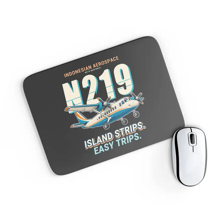 N219 Nurtanio - Cartoon - Mouse Pad - Black
