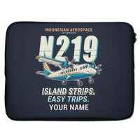 Thumbnail for N219 Nurtanio - Cartoon + Name - Laptop Sleeve