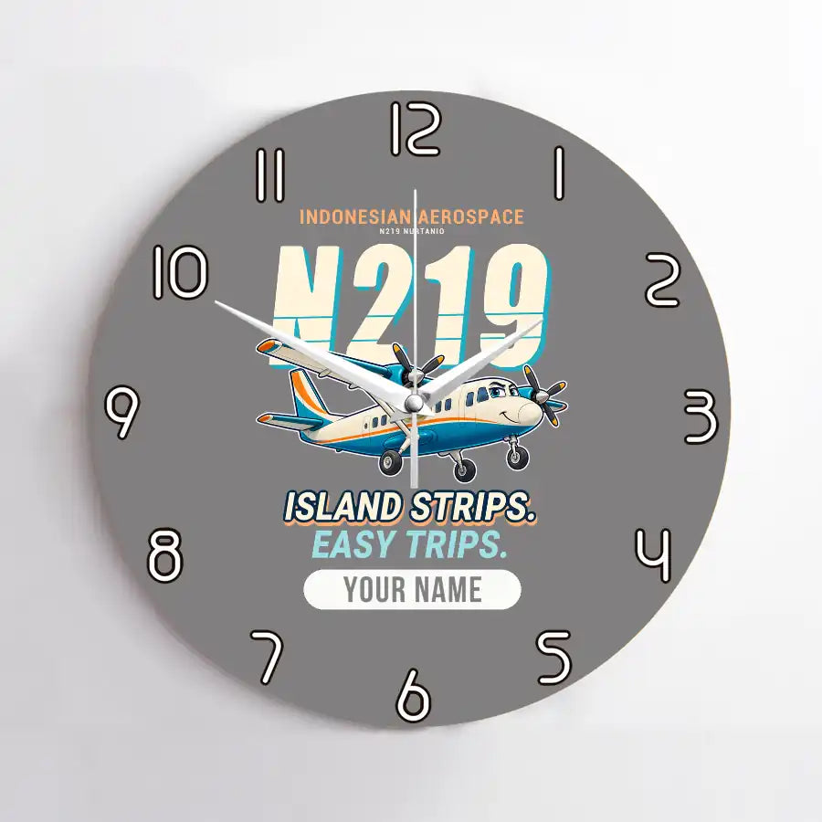 N219 Nurtanio - Cartoon + Name - No Frame - Gray