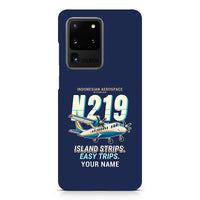 Thumbnail for N219 Nurtanio - Cartoon + Name - Samsung Case - Navy Blue