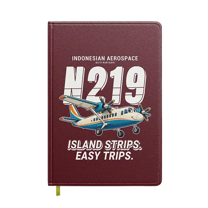 N219 Nurtanio - Cartoon - Notebook - Dark Red