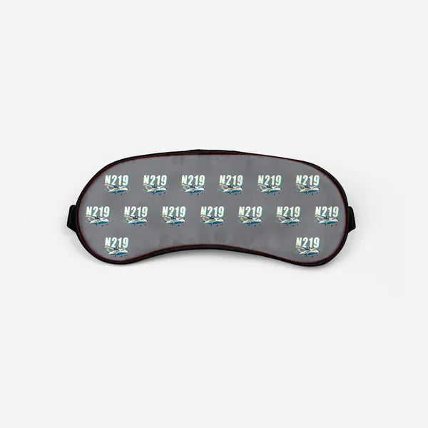 N219 Nurtanio - Cartoon Pattern - Sleep Mask - Gray