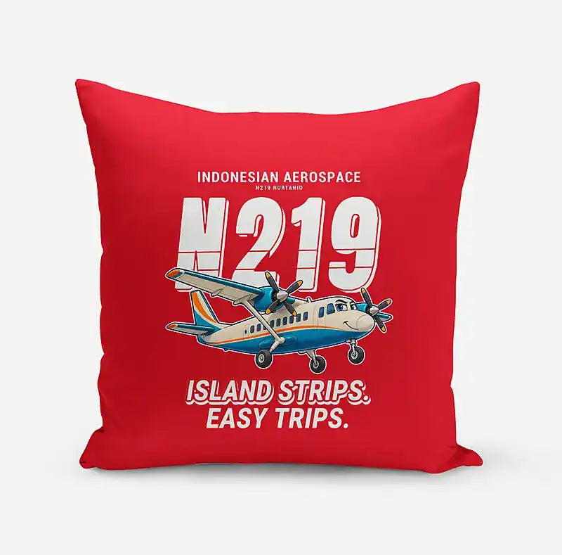 N219 Nurtanio - Cartoon - Pillow - Red