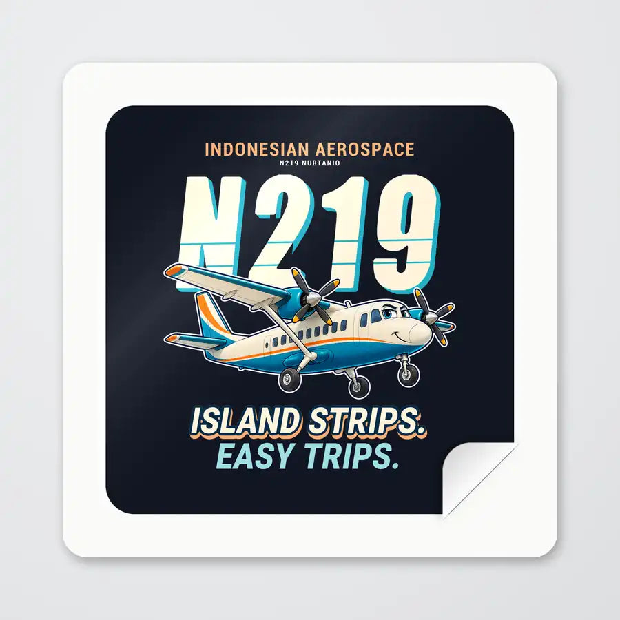 N219 Nurtanio - Cartoon - Square Sticker - Peel