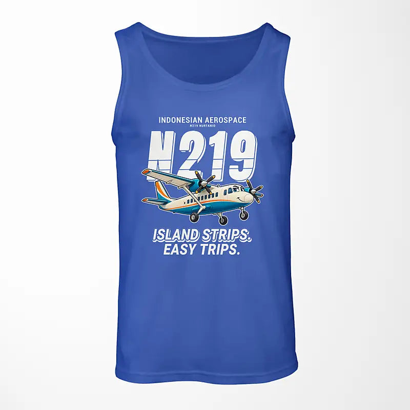 N219 Nurtanio - Cartoon - Tank Top - Blue