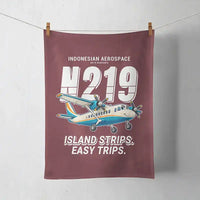 Thumbnail for N219 Nurtanio - Cartoon - Towel - Dark Red