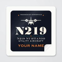 Thumbnail for N219 Nurtanio - Heritage + Name - Square Sticker - Peel