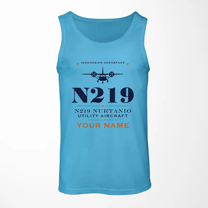 N219 Nurtanio - Heritage + Name - Tank Top - Sky Blue