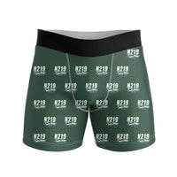 Thumbnail for N219 Nurtanio - Men Boxers - Cartoon Pattern - Dark Green