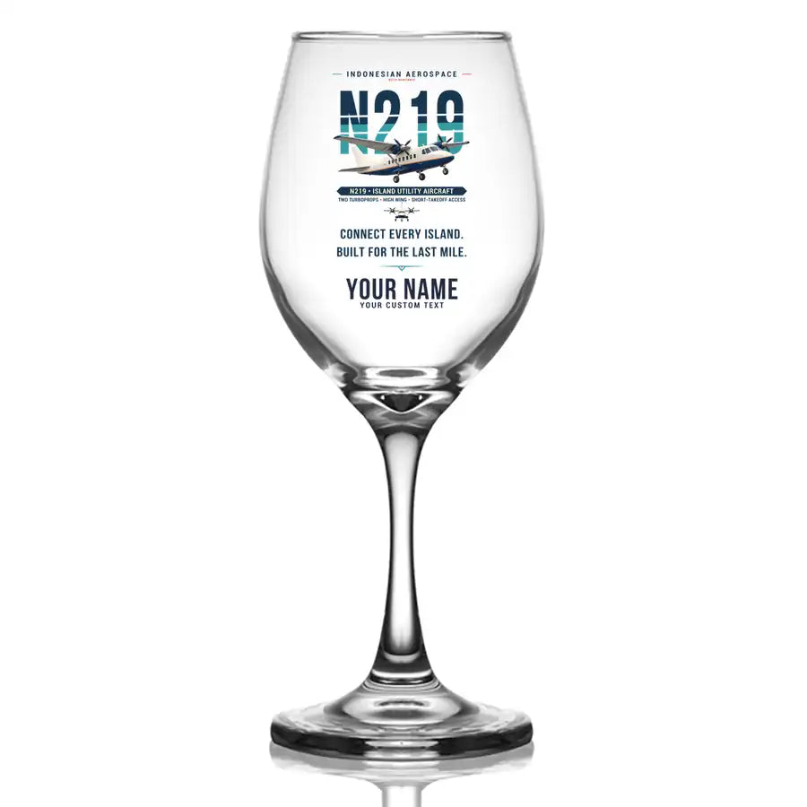 N219 Nurtanio - Original + Name - Wine Glass
