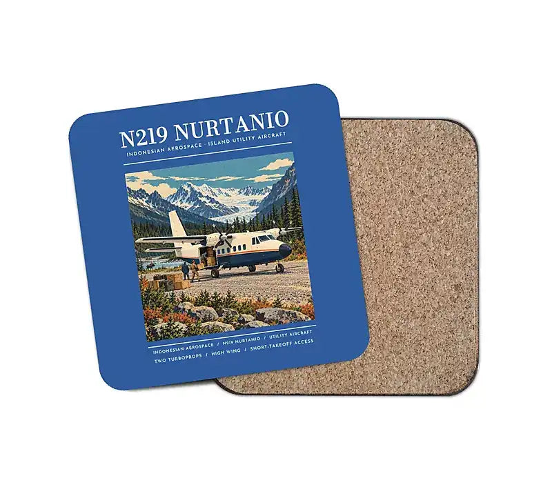 N219 Nurtanio - Poster - Coaster - Blue