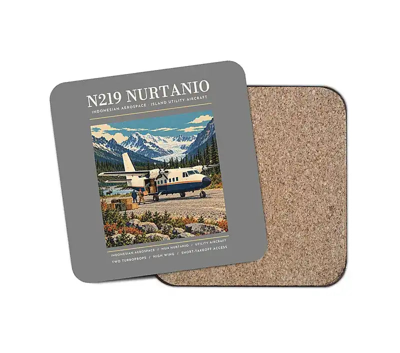 N219 Nurtanio - Poster - Coaster - Gray