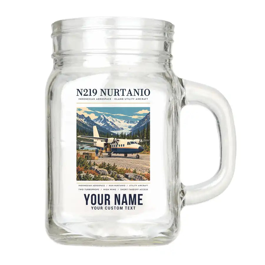 N219 Nurtanio - Poster + Name - Cocktail Glass (Mason Jar)