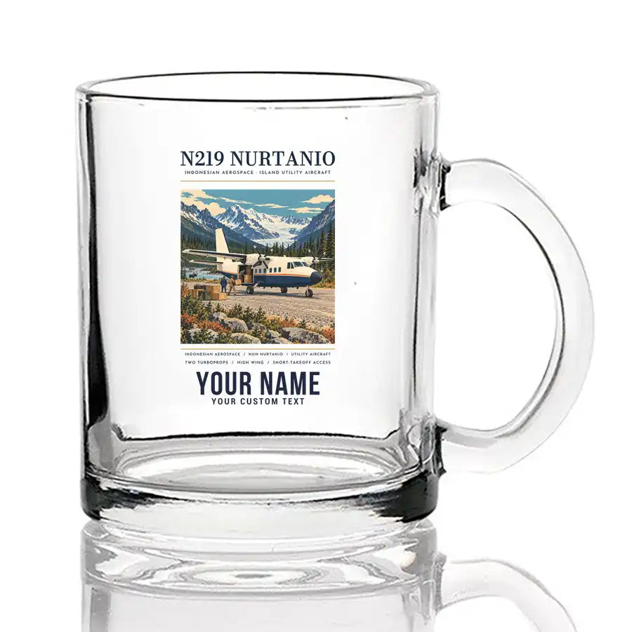 N219 Nurtanio - Poster + Name - Coffee & Tea Glass