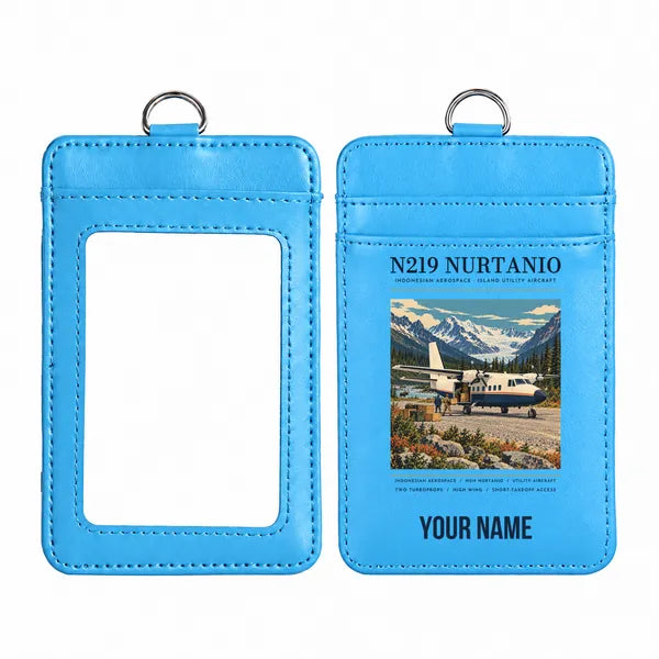 N219 Nurtanio - Poster - ID Card Holder - Blue + Name