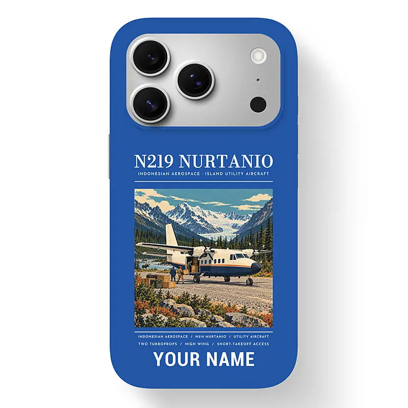 N219 Nurtanio - Poster + Name - MagSafe iPhone 17 Pro - Blue