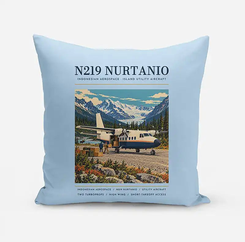 N219 Nurtanio - Poster - Pillow - Light Blue