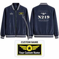 Thumbnail for N219 Nurtanio Stylish Jackets - Baseball Collar - Heritage + Name - Navy Blue