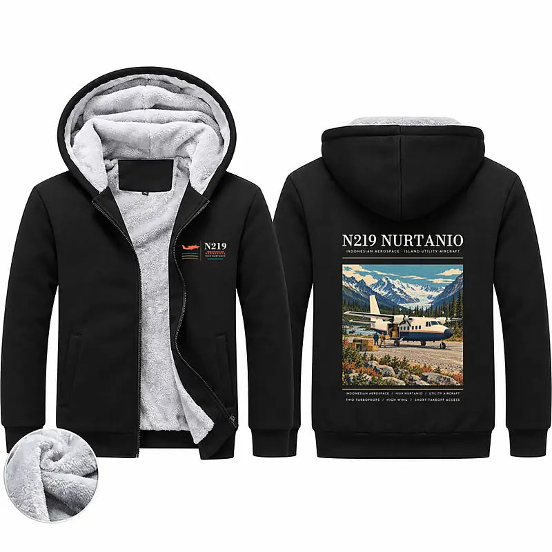 N219 Nurtanio Zipped Sweatshirts - Poster - Black