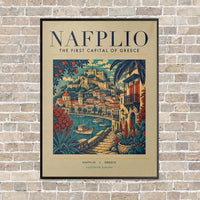 Thumbnail for NAFPLIO - Poster - Canvas Framed - Beige