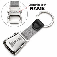 Thumbnail for NAG - Seat Belt Key Chain - Customizable Boarding Pass - Gray