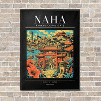 Thumbnail for NAHA - Poster - Canvas Framed - Black