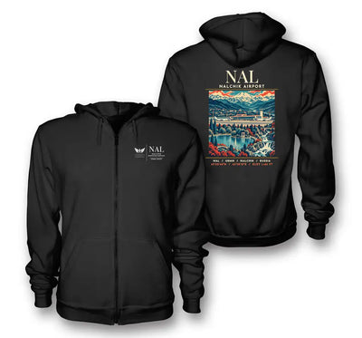 NAL - Poster - Zipped Hoodie - Black