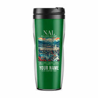 Thumbnail for Nalchik Airport (NAL) Travel Mugs - Poster + Name - Plastic (No Holder) - Green