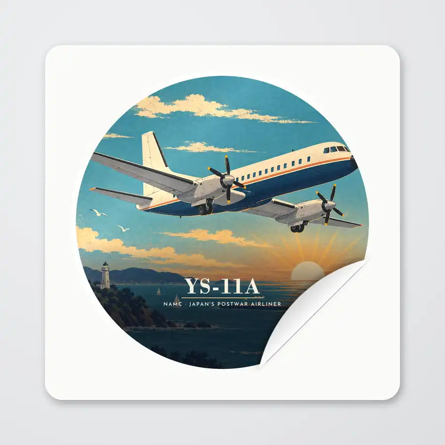 NAMC YS-11A - 3D - Circle Sticker - Peel