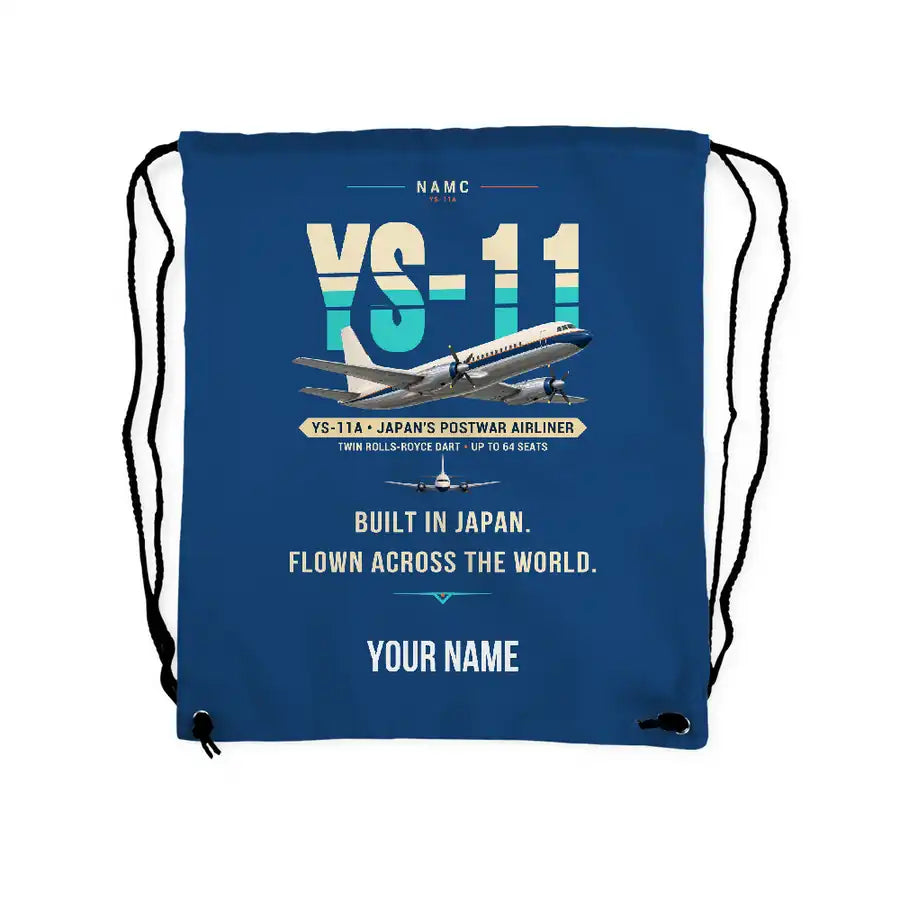 NAMC YS-11A - Drawstring Bag - Original + Name - Blue