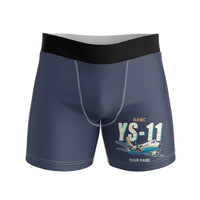 Thumbnail for NAMC YS-11A - Men Boxers - Cartoon + Name - Navy Blue
