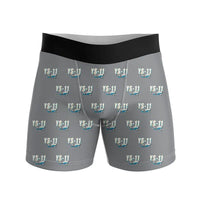 Thumbnail for NAMC YS-11A - Men Boxers - Cartoon Pattern - Gray