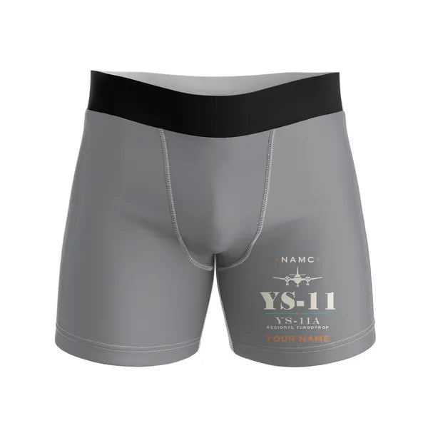 NAMC YS-11A - Men Boxers - Heritage + Name - Gray