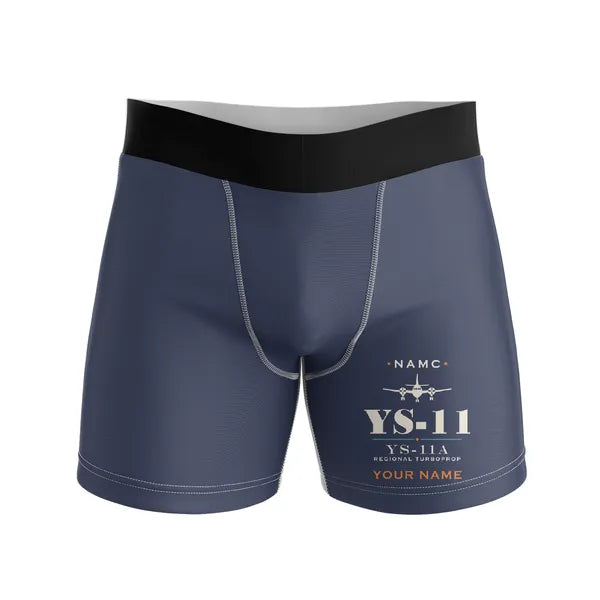NAMC YS-11A - Men Boxers - Heritage + Name - Navy Blue