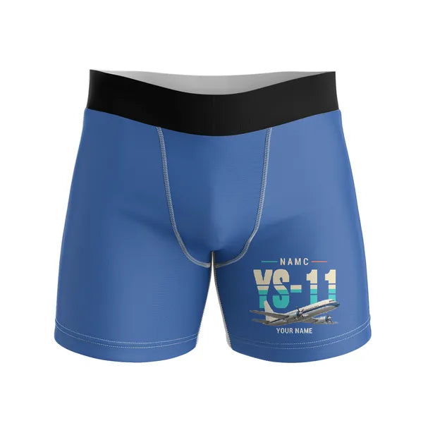 NAMC YS-11A - Men Boxers - Original + Name - Blue