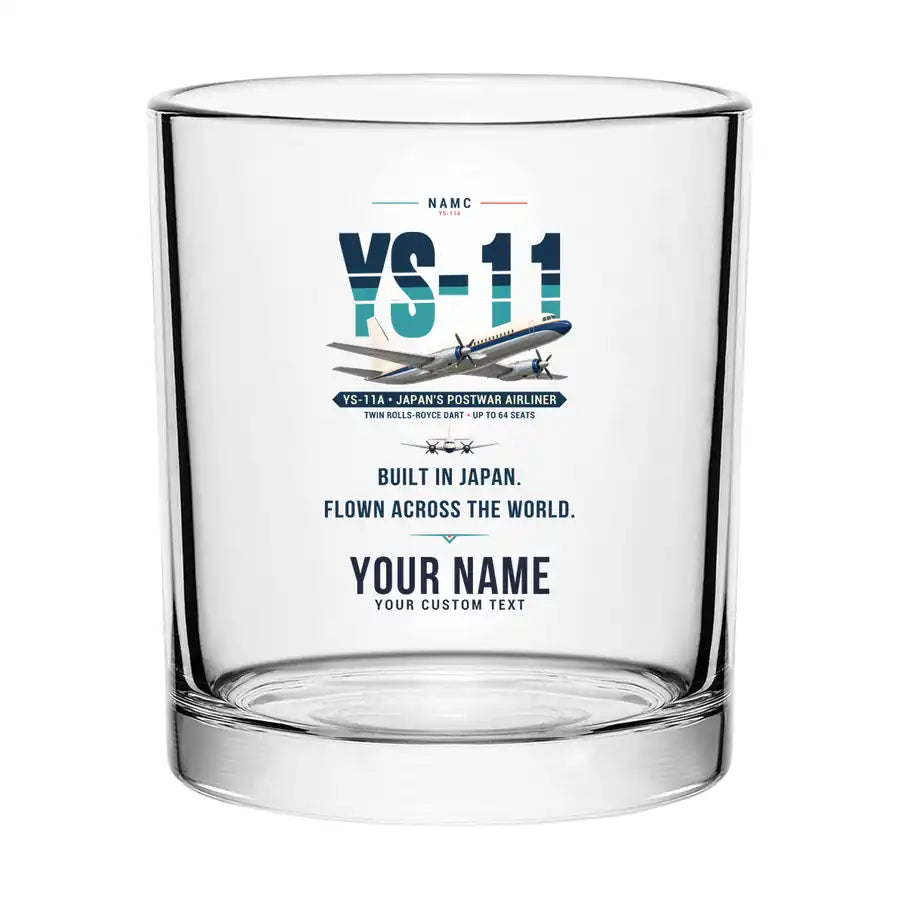 NAMC YS-11A - Original + Name - Special Whiskey Glass