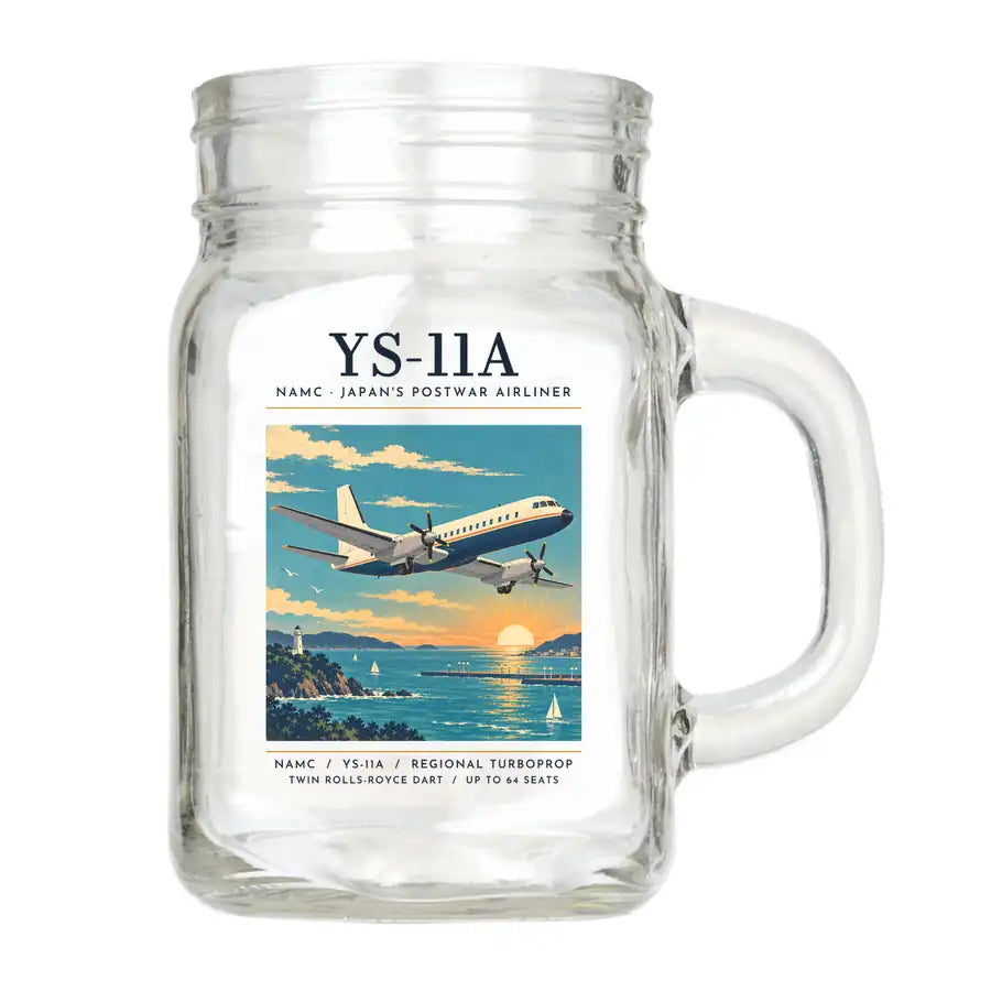 NAMC YS-11A - Poster - Cocktail Glass (Mason Jar)