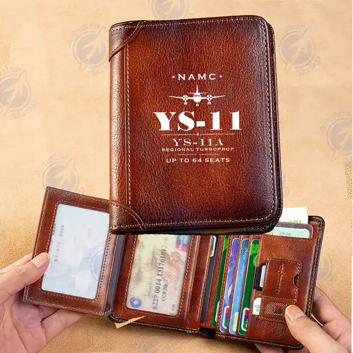 NAMC YS-11A Leather Wallets - Printed Leather Wallet - Heritage